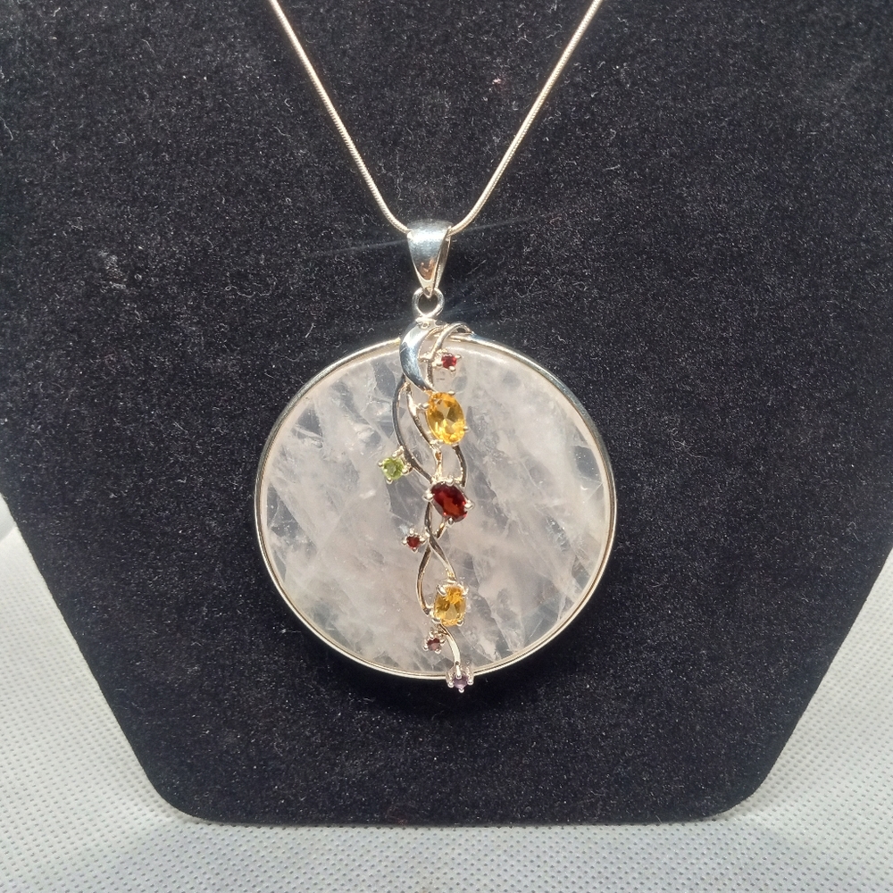 🔥Rose Quartz Pendant & Sterling Silver🔥